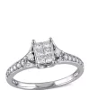 Buy 🛒 1/2 ct. t.w. Diamond Princess Cut Engagement Ring in 10k White Gold by Belk & Co. 🥰