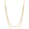 Top 10 ⌛ Hollow Double Layered Tube Station Necklace in 10K Yellow Gold by Belk & Co. 😍