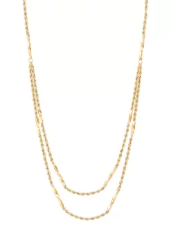 Top 10 ⌛ Hollow Double Layered Tube Station Necklace in 10K Yellow Gold by Belk & Co. 😍 -DealsBelk & Co. Store Belk 24837