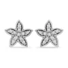 Buy ✔️ 1/10 ct. t.w. Diamond Flower Stud Earrings in Sterling Silver by Belk & Co. 🤩