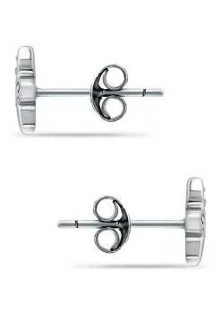 Buy ✔️ 1/10 ct. t.w. Diamond Flower Stud Earrings in Sterling Silver by Belk & Co. 🤩 -DealsBelk & Co. Store Belk 24868