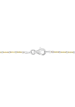 Best deal 💯 Two-Tone White Bead Chain Necklace in 18k Yellow Gold Plated Sterling Silver, 24" by Belk & Co. 🌟 -DealsBelk & Co. Store Belk 24883