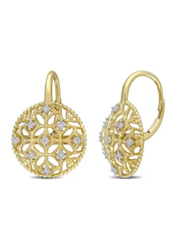Buy 😉 1/5 ct. t.w. Diamond Lace Earrings in 14K Yellow Gold by Belk & Co. 🎁 -DealsBelk & Co. Store Belk 24906