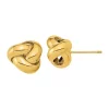 Best Sale 🌟 14K Yellow Gold Polished Love Knot Post Earrings by Belk & Co. 😀