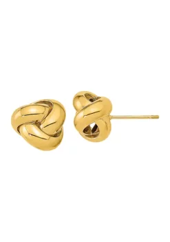 Best Sale 🌟 14K Yellow Gold Polished Love Knot Post Earrings by Belk & Co. 😀 -DealsBelk & Co. Store Belk 24953