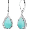 Wholesale 🔔 Amazonite and White Topaz Earrings in Sterling Silver by Belk & Co. 👍