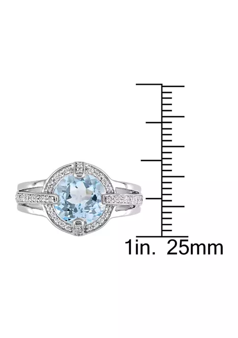 Best reviews of 😉 3 3/4 CT TGW Sky Blue and White Topaz Halo Split Shank Ring in Sterling Silver by Belk & Co. 🔔 2 Best reviews of 😉 3 3/4 CT TGW Sky Blue and White Topaz Halo Split Shank Ring in Sterling Silver by Belk & Co. 🔔 - Image 2