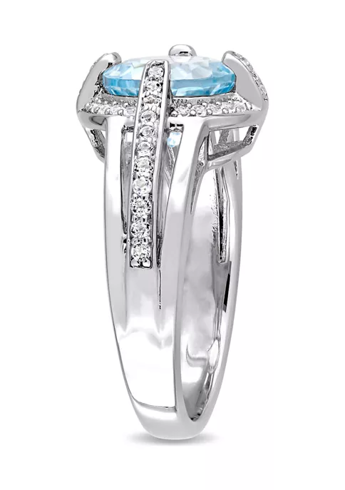 Best reviews of 😉 3 3/4 CT TGW Sky Blue and White Topaz Halo Split Shank Ring in Sterling Silver by Belk & Co. 🔔 3 Best reviews of 😉 3 3/4 CT TGW Sky Blue and White Topaz Halo Split Shank Ring in Sterling Silver by Belk & Co. 🔔 - Image 3