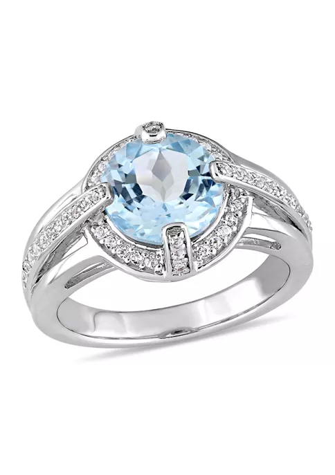 Best reviews of 😉 3 3/4 CT TGW Sky Blue and White Topaz Halo Split Shank Ring in Sterling Silver by Belk & Co. 🔔 6 Best reviews of 😉 3 3/4 CT TGW Sky Blue and White Topaz Halo Split Shank Ring in Sterling Silver by Belk & Co. 🔔 - Image 6