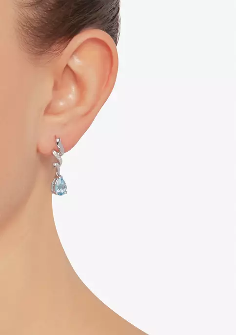 Deals 🛒 Topaz and Diamond Drop Earrings in Sterling Silver by Belk & Co. ✔️ 4 Deals 🛒 Topaz and Diamond Drop Earrings in Sterling Silver by Belk & Co. ✔️ - Image 4