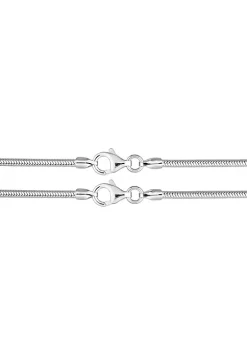 Promo 👏 2 Pc Set of 16" and 18" Snake Chains in Sterling Silver by Belk & Co. 👍 -DealsBelk & Co. Store Belk 24982