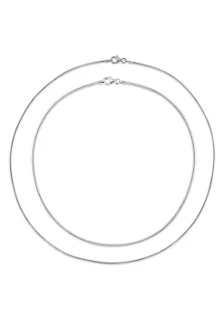Promo 👏 2 Pc Set of 16" and 18" Snake Chains in Sterling Silver by Belk & Co. 👍 -DealsBelk & Co. Store Belk 24983