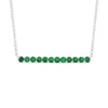 Buy 👍 1.32 ct. t.w. Created Emerald Bar Necklace in Sterling Silver by Belk & Co. 🎉