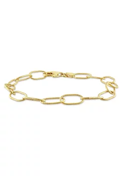Deals 😍 6.5MM Rolo Chain Link Bracelet in 18k Yellow Gold Plated Sterling Silver by Belk & Co. 🔥 -DealsBelk & Co. Store Belk 24994