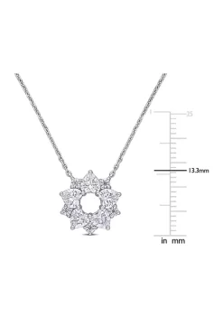 Coupon 🔥 1.65 ct. t.w. Created Moissanite Flower Pendant with Chain in 14K White Gold by Belk & Co. 🔔 -DealsBelk & Co. Store Belk 25032