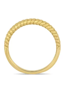 Coupon 🎁 Wedding Band with Twist Design in 14K Yellow Gold by Belk & Co. 💯 -DealsBelk & Co. Store Belk 25036