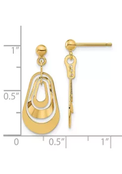 Cheap 👍 14K Yellow Gold Polished Post Dangle Earrings by Belk & Co. 🥰 -DealsBelk & Co. Store Belk 25047