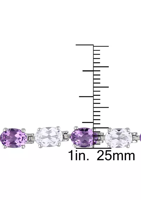 Wholesale ๐ฅ Lab Created 19.70 ct. t.g.w. Amethyst and Created White Sapphire Oval Link Bracelet in Sterling Silver by Belk & Co. โค๏ธ 2 Wholesale ๐ฅ Lab Created 19.70 ct. t.g.w. Amethyst and Created White Sapphire Oval Link Bracelet in Sterling Silver by Belk & Co. โค๏ธ - Image 2