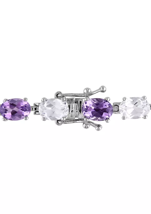 Wholesale ๐ฅ Lab Created 19.70 ct. t.g.w. Amethyst and Created White Sapphire Oval Link Bracelet in Sterling Silver by Belk & Co. โค๏ธ 3 Wholesale ๐ฅ Lab Created 19.70 ct. t.g.w. Amethyst and Created White Sapphire Oval Link Bracelet in Sterling Silver by Belk & Co. โค๏ธ - Image 3