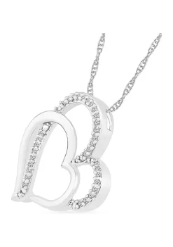 Top 10 👍 Diamond Accent Sterling Silver Heart Pendant Necklace by Belk & Co. 🎉 -DealsBelk & Co. Store Belk 25068