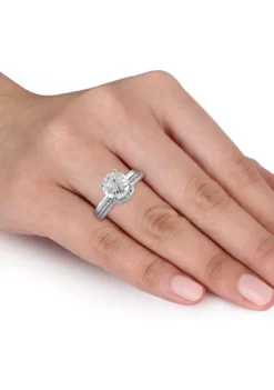 Best Sale 🔥 2.8 ct. t.w. Lab Created White Sapphire 2 Piece Bridal Set in 10K White Gold by Belk & Co. 👏 -DealsBelk & Co. Store Belk 2508