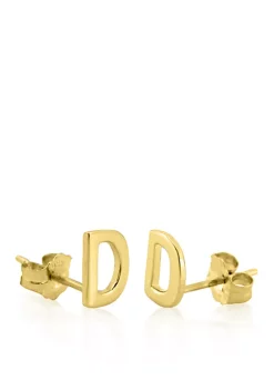 Promo 👏 14k Yellow Gold D Initial Earrings by Belk & Co. 🔥 -DealsBelk & Co. Store Belk 25081