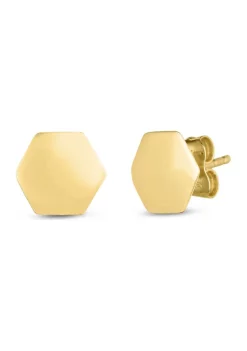 Deals 🤩 14KY HEXAGON POST EARRING by Belk & Co. 👍 -DealsBelk & Co. Store Belk 25085