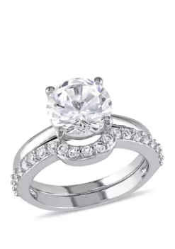 Best Sale 🔥 2.8 ct. t.w. Lab Created White Sapphire 2 Piece Bridal Set in 10K White Gold by Belk & Co. 👏 -DealsBelk & Co. Store Belk 2509