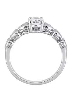 Top 10 🤩 Lab Created 1.4 ct. t.w. Created White Sapphire Oval Heart Ring in Sterling Silver by Belk & Co. ⭐ -DealsBelk & Co. Store Belk 25095