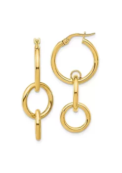 Budget 🥰 14K Yellow Gold Polished Double Round Hoop Earrings by Belk & Co. 🌟 -DealsBelk & Co. Store Belk 25116