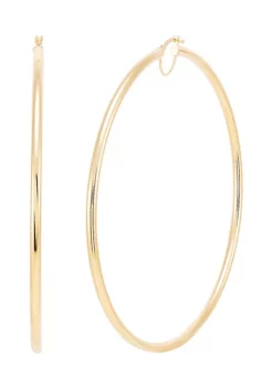 Wholesale 🛒 3x83MM Round Tube Hoop Earrings in Sterling Silver by Belk & Co. 🎉 -DealsBelk & Co. Store Belk 25148