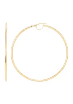 Wholesale 🛒 3x83MM Round Tube Hoop Earrings in Sterling Silver by Belk & Co. 🎉 -DealsBelk & Co. Store Belk 25149