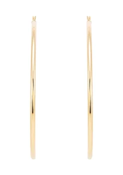 Wholesale 🛒 3x83MM Round Tube Hoop Earrings in Sterling Silver by Belk & Co. 🎉 -DealsBelk & Co. Store Belk 25151