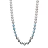 Best Pirce ⭐ White and Gray Cultured Freshwater Pearl and Milky Aquamarine Necklace in Sterling Silver by Belk & Co. 🔔