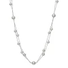 Wholesale ✔️ White Cultured Freshwater Pearl Station Necklace in Sterling Silver by Belk & Co. 🛒
