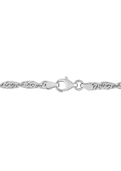 Brand new 🤩 2.2MM Singapore Chain Bracelet in Sterling Silver, 9 by Belk & Co. 💯 -DealsBelk & Co. Store Belk 25290