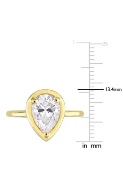 Deals 🔔 Lab Created 2 CT DEW Pear-Shaped Created Moissanite Engagement Ring in 10k Yellow Gold by Belk & Co. 😀 -DealsBelk & Co. Store Belk 25309