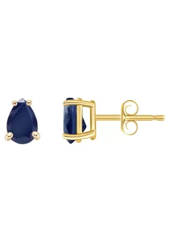 Best deal 💯 14K Gold 6x4 Pear Shape Sapphire Earrings by Belk & Co. 🎁 -DealsBelk & Co. Store Belk 25354
