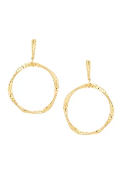 Cheap ❤️ Twist Tube Drop with Bar Topper Earrings in 10K Yellow Gold by Belk & Co. 💯 -DealsBelk & Co. Store Belk 25358