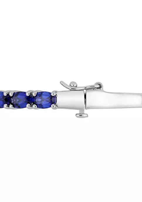 Best Sale ๐ Lab Created 8.25 ct. t.g.w. Oval-Cut Created Blue Sapphire Bangle in Sterling Silver by Belk & Co. ๐คฉ 3 Best Sale ๐ Lab Created 8.25 ct. t.g.w. Oval-Cut Created Blue Sapphire Bangle in Sterling Silver by Belk & Co. ๐คฉ - Image 3