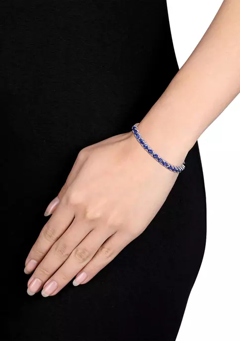 Best Sale ๐ Lab Created 8.25 ct. t.g.w. Oval-Cut Created Blue Sapphire Bangle in Sterling Silver by Belk & Co. ๐คฉ 4 Best Sale ๐ Lab Created 8.25 ct. t.g.w. Oval-Cut Created Blue Sapphire Bangle in Sterling Silver by Belk & Co. ๐คฉ - Image 4