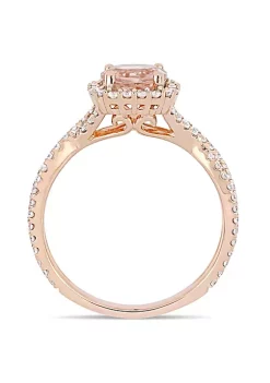 Cheapest 🔥 Morganite and 1/2 CT TW Diamond Halo Crossover Engagement Ring in 14k Rose Gold by Belk & Co. 🎁 8 Cheapest 🔥 Morganite and 1/2 CT TW Diamond Halo Crossover Engagement Ring in 14k Rose Gold by Belk & Co. 🎁 -DealsBelk & Co. Store Belk 25407