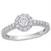 Best deal 🌟 1 ct. t.w. Diamond Halo Engagement Ring in 14k White Gold by Belk & Co. 🔔