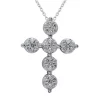 Best Sale 👍 1/2 ct. t.w. Diamond Cross Necklace in 10K White Gold with 18" Cable Chain by Belk & Co. 🧨