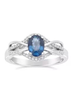 Best reviews of ✔️ 1 ct. t.w. Sapphire and 1/6 ct. t.w. Diamond Ring in 10K White Gold by Belk & Co. ✔️
