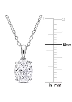 Best Pirce 😉 Lab Created 2 ct. t.g.w. Created Moissanite Solitaire Pendant with Chain in Sterling Silver by Belk & Co. 😉 -DealsBelk & Co. Store Belk 25474