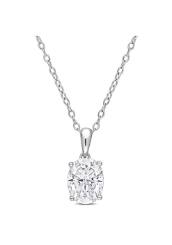 Best Pirce 😉 Lab Created 2 ct. t.g.w. Created Moissanite Solitaire Pendant with Chain in Sterling Silver by Belk & Co. 😉 -DealsBelk & Co. Store Belk 25476