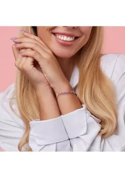 Buy 💯 2.25 CT TGW Amethyst Birthstone Link Bracelet in Rose Plated Sterling Silver by Belk & Co. ✨ -DealsBelk & Co. Store Belk 25495