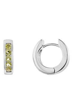 Budget ✨ Sterling Silver Peridot Huggie Hoop Earrings by Belk & Co. ✨ -DealsBelk & Co. Store Belk 25505