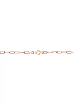 New 🔥 3.5MM Polished Paperclip Chain Necklace in 18k Rose Gold Plated Sterling Silver, 16" by Belk & Co. 😍 -DealsBelk & Co. Store Belk 25515
